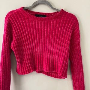 forever 21 chenille hot pink sweater
